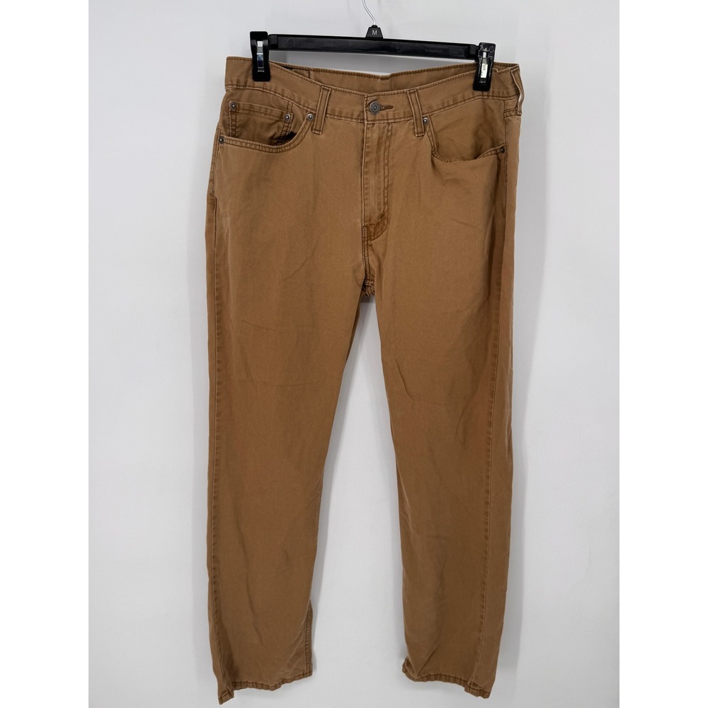Levi Strauss 514 Pants Mens 36x32 Brown Straight Fit Cotton Twill Casual 3933